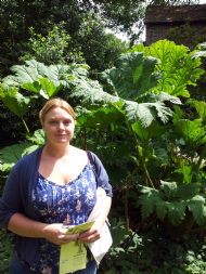 Kate meets the Gunnera at Dunham Massey